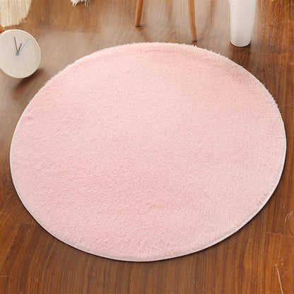 Plush Round Rug Soft Indoor Modern Area Rugs Yoga Mat for Children Bedroom Home Decor Nursery Grey 2 Feet