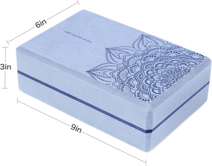 nuveti Yoga Blocks Set of 2, High Density Yoga Brick Foam Blocks to Improve Strength, Flexibility and Balance Brick Foam Blocks