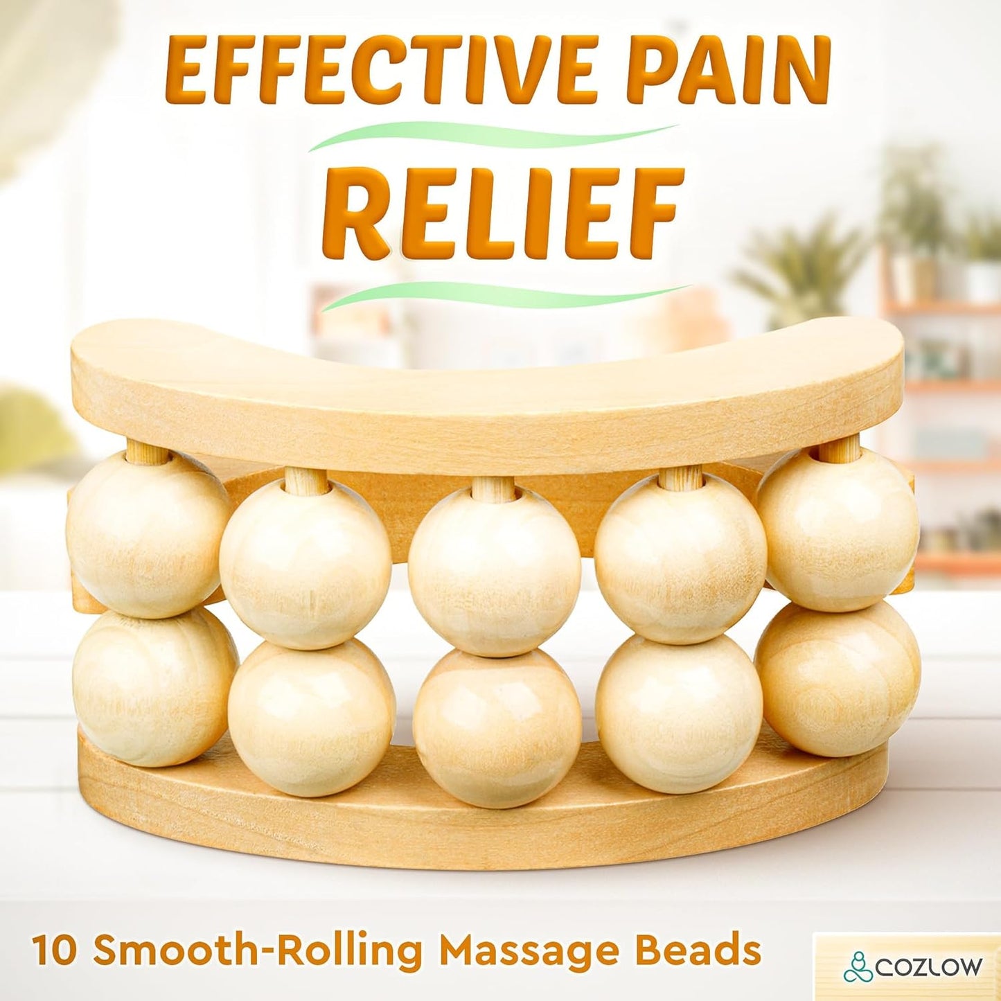 Massage Ball, Muscle Massager Roller Tool for Trigger Point Deep Tissue Release, Hand Held Manual Massage Therapy for Back, Neck, Leg, Shoulder, Foot Pain Relief by Cozlow