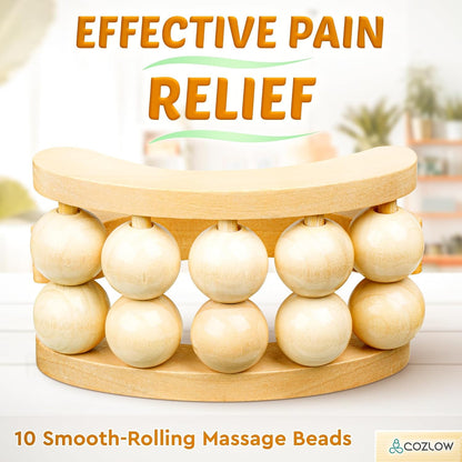 Massage Ball, Muscle Massager Roller Tool for Trigger Point Deep Tissue Release, Hand Held Manual Massage Therapy for Back, Neck, Leg, Shoulder, Foot Pain Relief by Cozlow