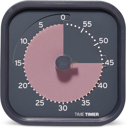 Time Timer MOD - Home Edition - Individual Sized 60 Minute Visual Countdown Timer for ADHD, Adults, Students, and Pomodoro with Silent Operation (Metallic Midnight)