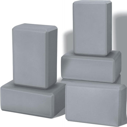 Wettarn 6 Pack Yoga Blocks 9 x 6 x 4 Inch EVA Foam Lightweight Non Slip Yoga Props for Pilates Stretching Meditation