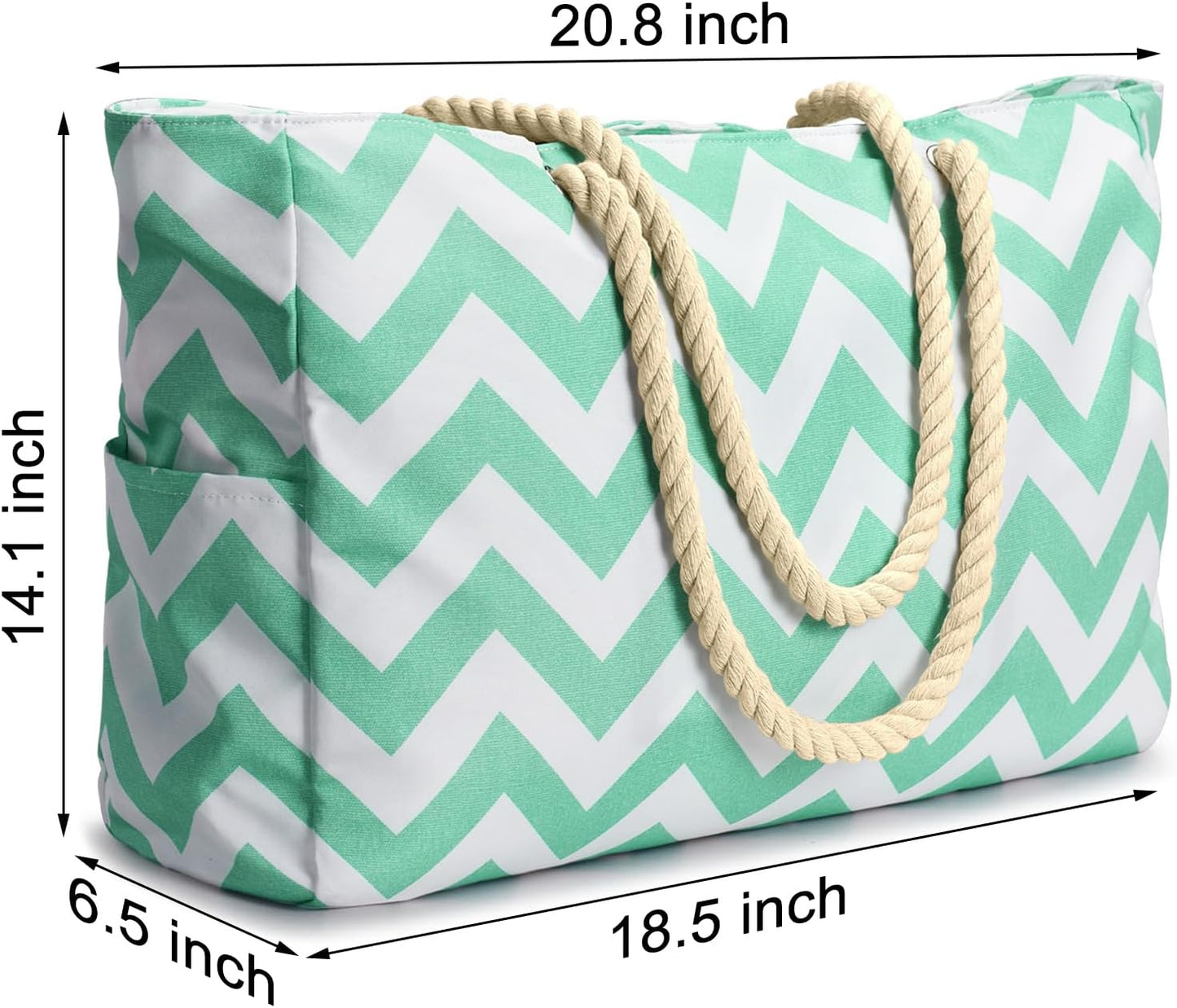 Becokan Beach Bags for Women Large Waterproof Beach Tote Bag Zipper Beach Bags Waterproof Sandproof Swim Pool Bag Large Tote