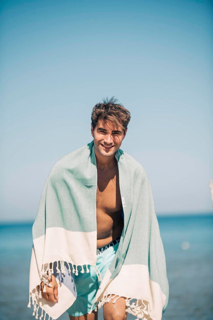 Bazaar Anatolia Turkish Beach Towel – 100% Cotton, Quick Dry, Lightweight and Sand Free – Perfect for Bathroom, Travel, Yoga, Camping, Oversized 71x39 inches - Diamond Black - Colors B
