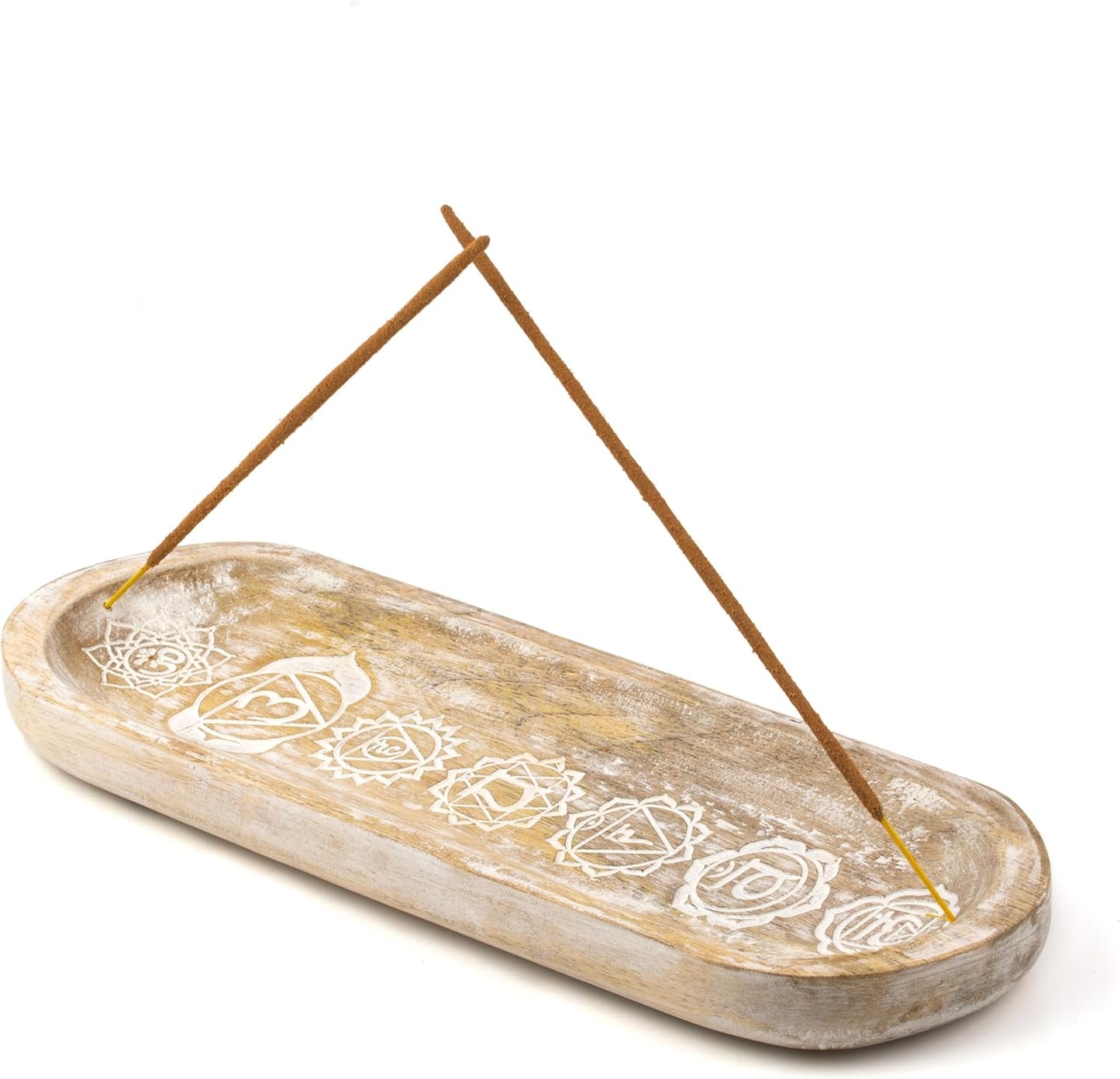 raajsee Wooden Brown Incense Holder -Incense Burner Holder –Ash Catcher - Incense Stick Holder - Meditation & Yoga - Great Gift for Any Occasion Size 11x4 inch