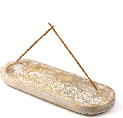 raajsee Wooden Brown Incense Holder -Incense Burner Holder –Ash Catcher - Incense Stick Holder - Meditation & Yoga - Great Gift for Any Occasion Size 11x4 inch