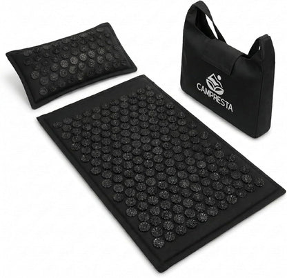 Acupressure Mat and Pillow Set, Mat with HIPS Spikes for Back/Neck Pain Relief, Sciatic, Headache, Stress and Muscle Relaxation
