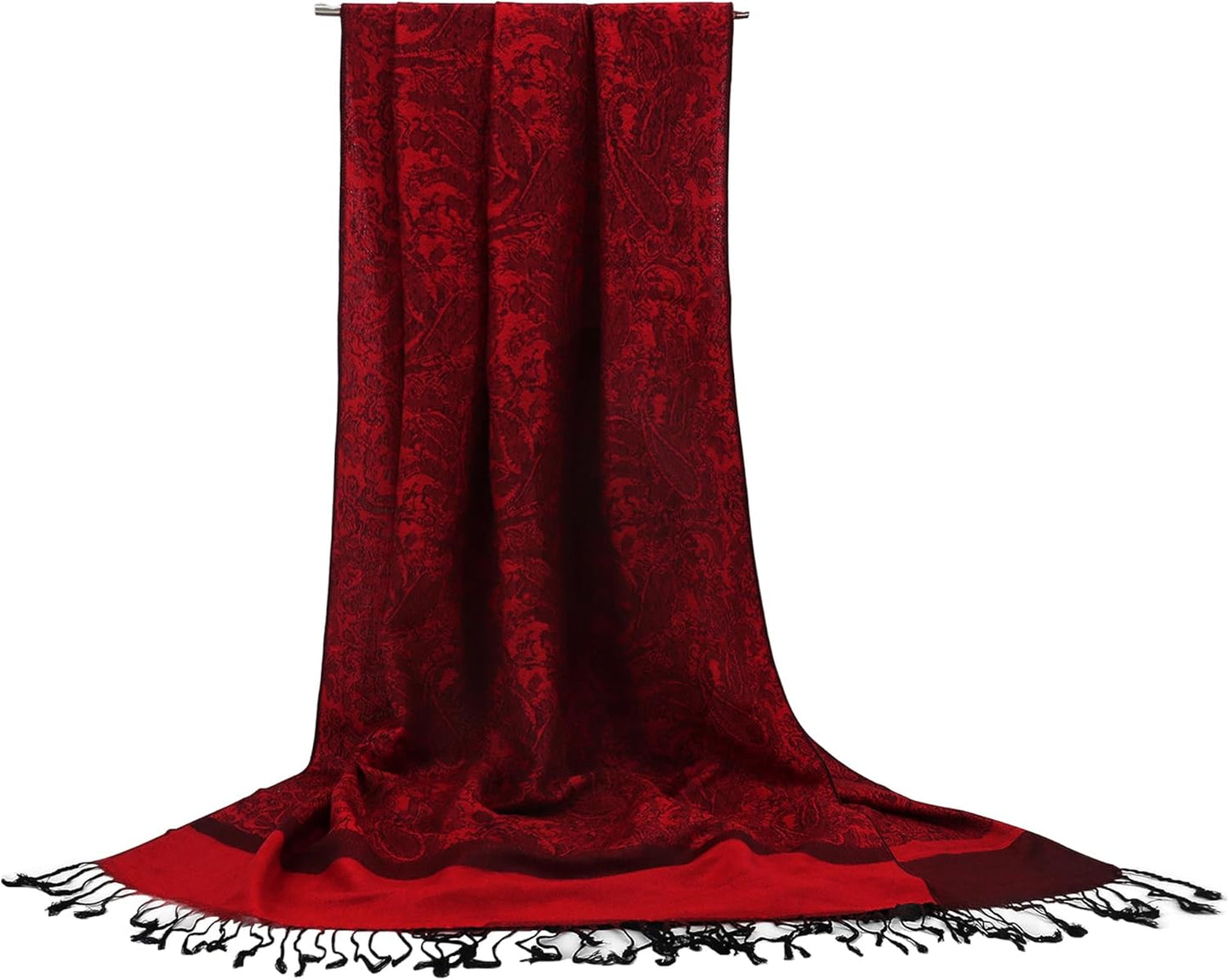 vimate Silky Paisley Pashmina Shawl Scarf-Women's Soft Double-side Jacquard Pashminas Wrap for Evening Dress Travel Shawl