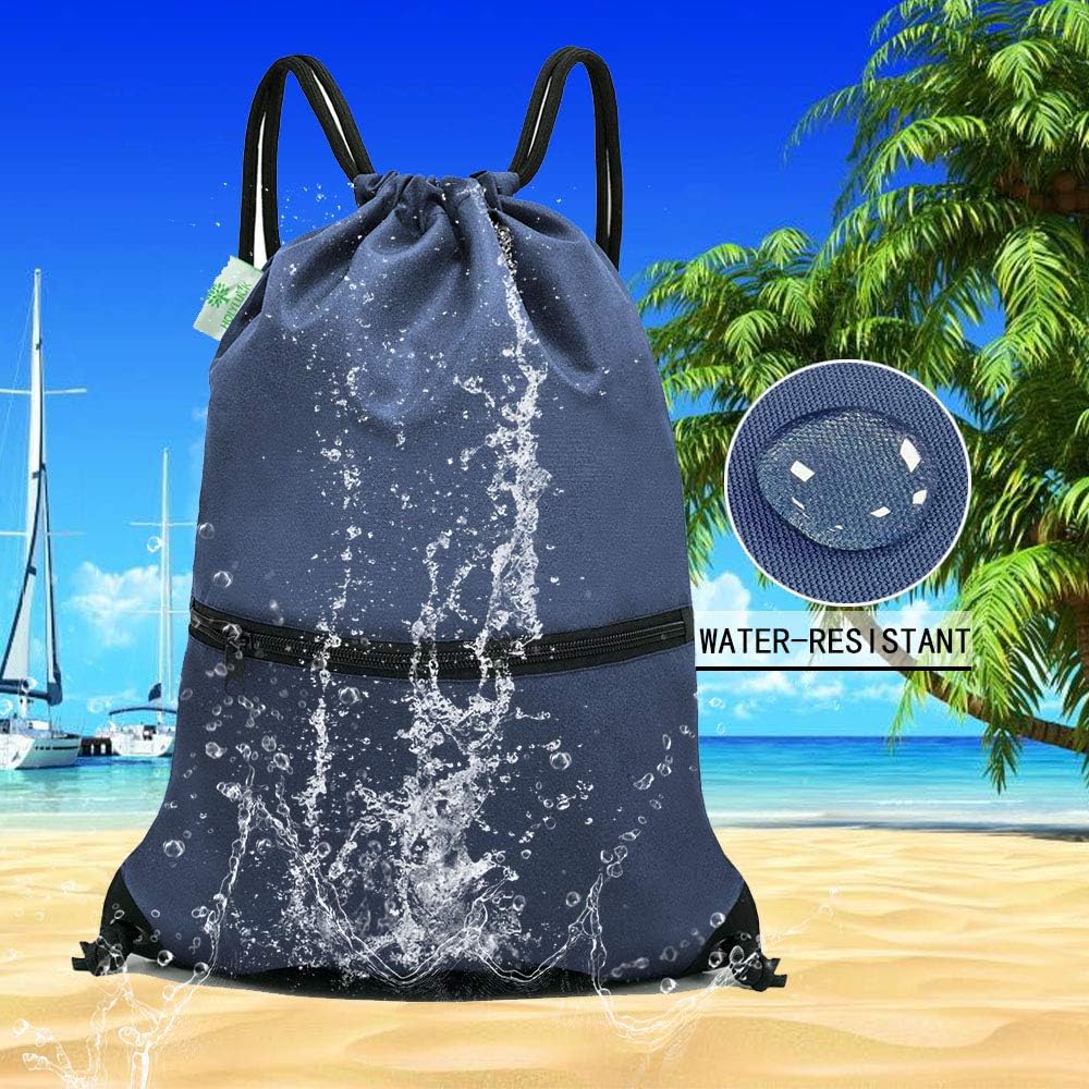 HOLYLUCK Drawstring Backpack Bag Sport Gym Sackpack - Colors A