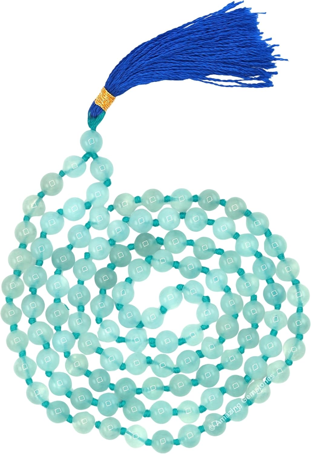 Amazing Gemstone 108 Beads Handmade Mala (Knotted, Rudraksha) - Colors A