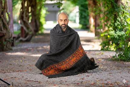 Meditation Shawl or Blanket, Exotic Shawl/Wrap, Oversize Scarf or Stole. Unisex