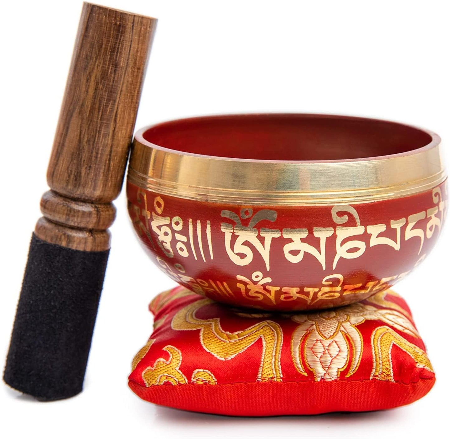 Tibetan Singing Bowl Set - Authentic Handcrafted Mindfulness Meditation Holistic Sound 7 Chakra Healing by Himalayan Bazaar (Turquoise)