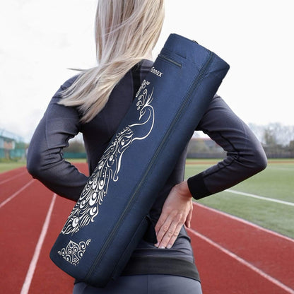 Gonex Yoga Mat Bag, Yoga Mat Carrier Full-Zip Exercise Yoga Mat Carry Bag for Women Men with 2 Multi-Functional Storage Cargo Pockets Extra Wide Adjustable Shoulder Strap