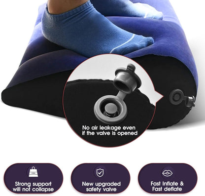 Bed Wedge Pillow, Inflatable Pillow for Couples Soft Portable Positioning Triangle Sofa Pillow Body Positioners Cushion Sweater Yoga LX-M7