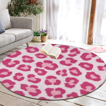 Soft Round Yoga Carpet, Office Chair Decor Round Mat for Carpet and Hardwood Floors Purple Butterfly
