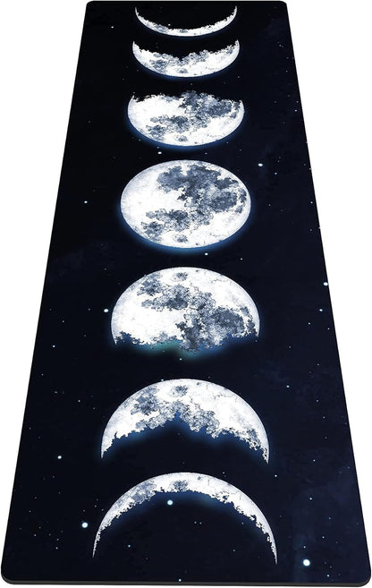 nuveti Yoga Mat Print Extra Thick TPE Non Slip Fitness Exercise Mat with Carrying Bag,72"x24" Extra Thick 6MM Exercise & Workout Mat for Yoga, Pilates Fitness and Floor Exercises - Colors B