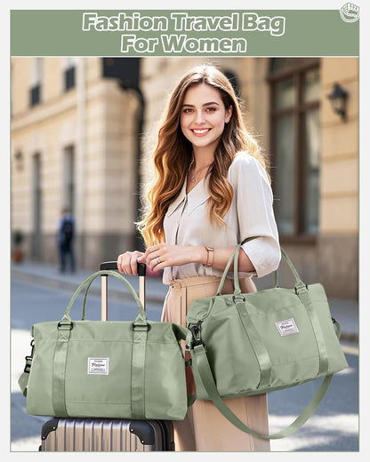 Gym Bag Womens Mens with Shoes Compartment and Wet Pocket Travel Duffel Bag for Women for Plane Sport Gym Tote Bags Swimming Yoga Waterproof Weekend Overnight Carry on Bag Hospital Holdalls - Colors B