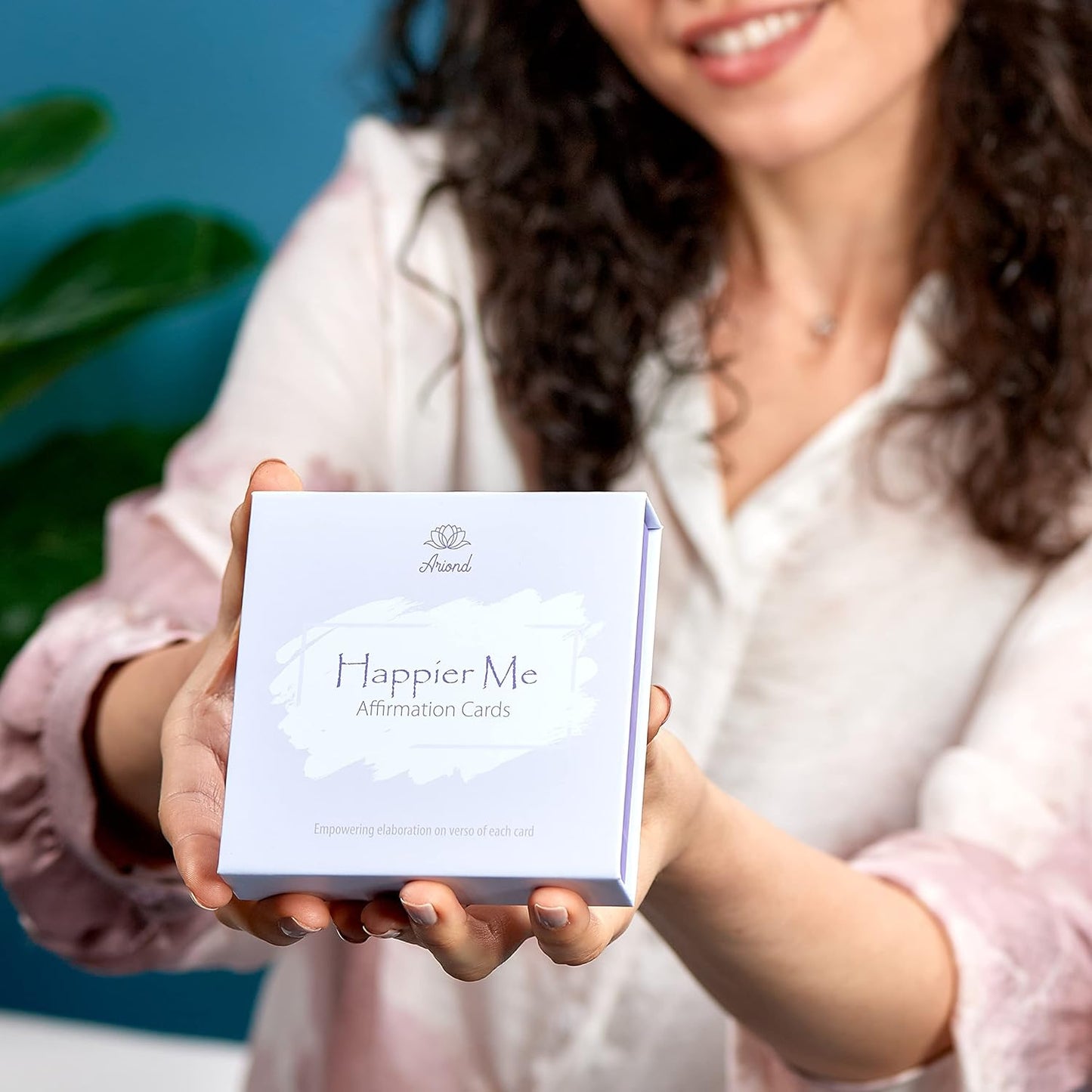 Ariond Happier Me Positive Affirmation Cards for Women - Daily Motivational & Mindful Prompts - Intentional Women Empowerment Gifts Inspirational Deck For Meditation, Yoga, & Gratitude