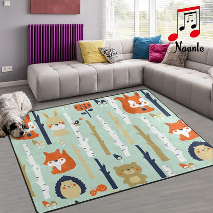 Ocean Animal Sharks Non Slip Area Rug for Living Dinning Room Bedroom Kitchen, 1.7 ' x 2.6'(20 x 31 Inches), Shark Nursery Rug Floor Carpet Yoga Mat