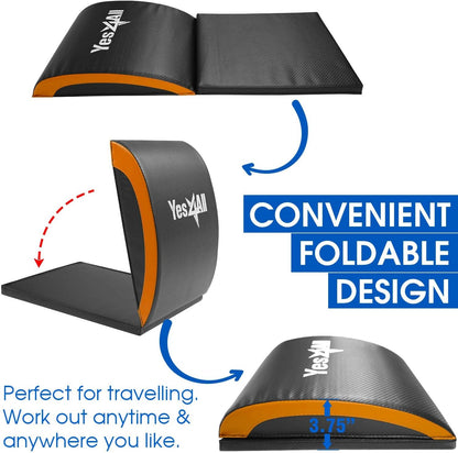 Yes4All Abdominal Exercise Pads, Foldable Ab Workout Equipment for Home Gym Core Training & Back Stretching, Sit Up Mat for Floor Exercises