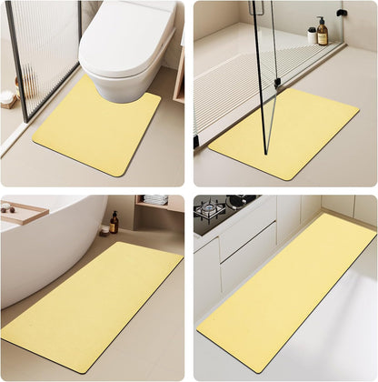 TYUU Bath Mat, Bathroom Rugs Non Slip Washable Thin Absorbent Quick Dry Bath Mat Fits Under Door Bathroom Floor Mat Perfect for Bath, Shower, or Sink 24"x36" Dark Grey