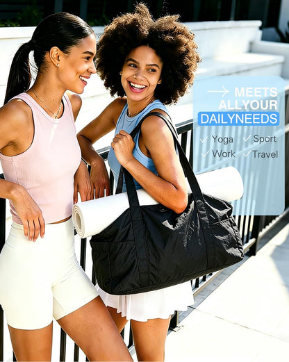 Tote Bag for Women, 26L Capacity Travel Purses Work Bag, Small Zipper Tote Bag for Travel Nurse Gym Teacher