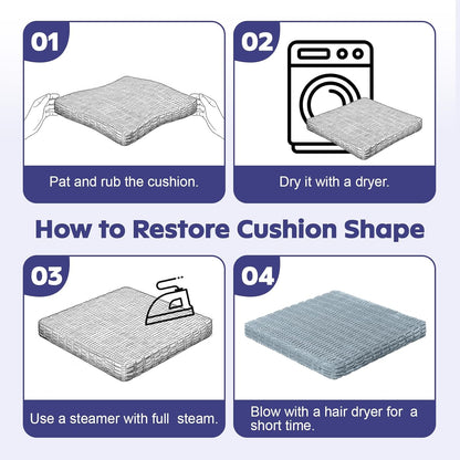 Meditation Cushion Set, Meditation Pillow for Sitting on Floor, Large Yoga Pillow with Knee Support, Washable Zafu Meditation Mat, 3 Shapes Floor Pillow for Adults, Dark Grey