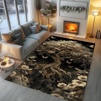 Tree of Life Rug for Living Room Bedroom – Yggdrasil Viking Area Rug Soft Non-Slip Carpet for Indoor Home Décor (Tree of Life Rug 05)