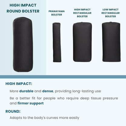 Everyday Yoga Premium Bolster, Soft & Supportive Meditation Pillow with Carry Handle, Lightweight Cushion for Restorative Yoga & Relaxation (Multi-Color)