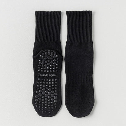 Tergy 8 Pairs Long Yoga Socks with Grip for Women Anti Skid Gripper Socks No Slip Socks for Pilates, Barre, Dance,Yoga