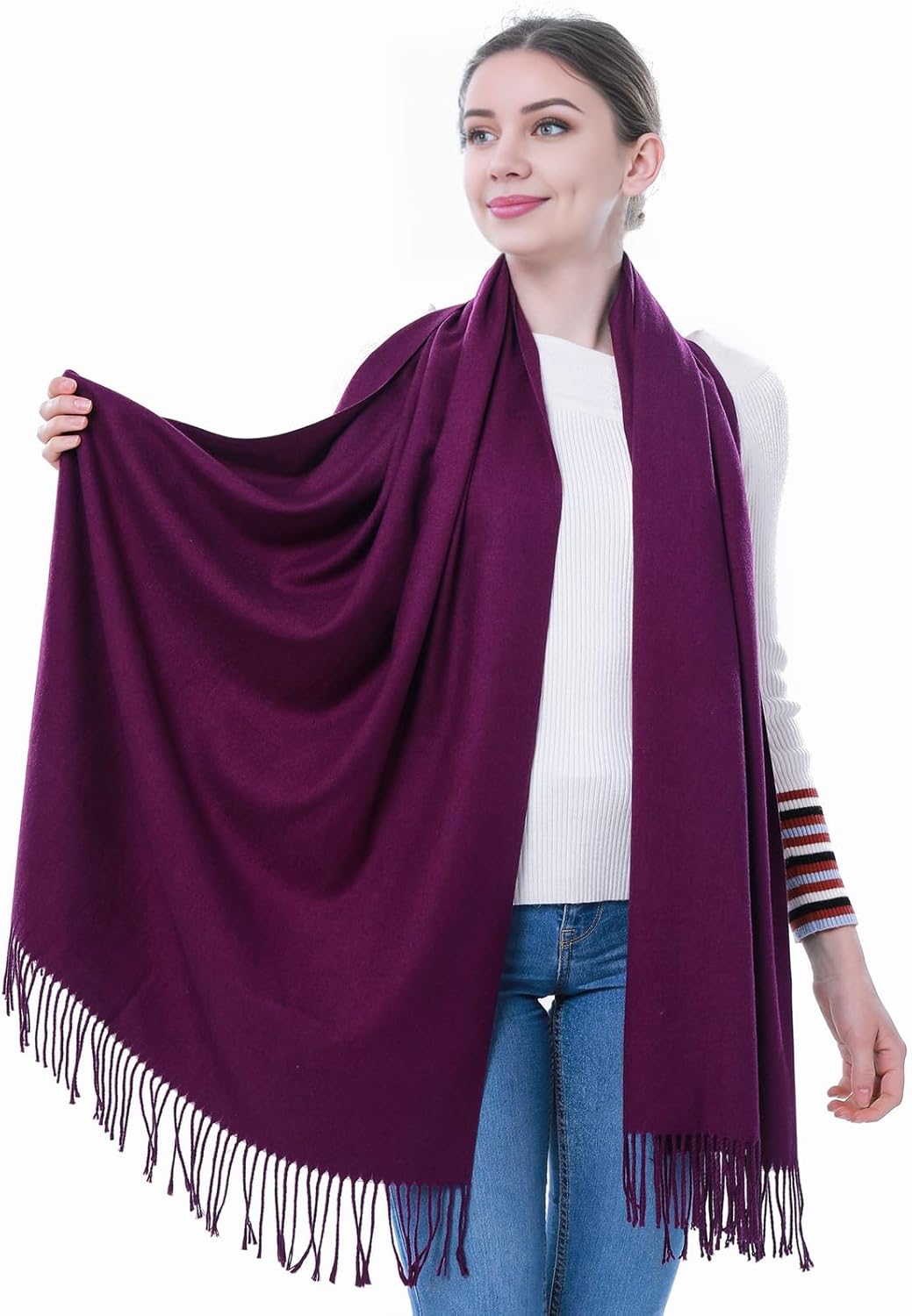 Pashmina Scarf and Shawl - Soft Women Pashminas Wrap for Wedding Evening Party dresses