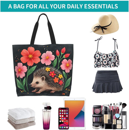 Tote Shoulder Bag Large Durable Reusable Eco-friendly Handbag Lightweight Stylish for Daily Use-19.7x15.7x5.9 Inch - Colors B