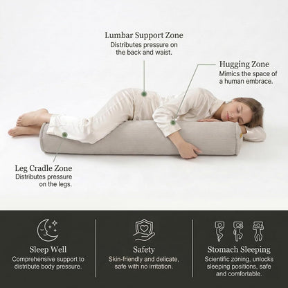 Corduroy Body Pillow, Round Bolster Cylinder Pillow for Adults, Soft Long Support Pillow for Bed & Sofa, Removable Washable Cover,59 x 7.87 Inches,Peacock Blue