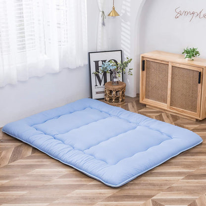 MAXYOYO Bohemian Retro Mattress Boho Floral Japanese Futon Mattress Tatami Floor Mat Foldable Portable Camping, Sleeping Pad, Lounger Couch Bed Full Size