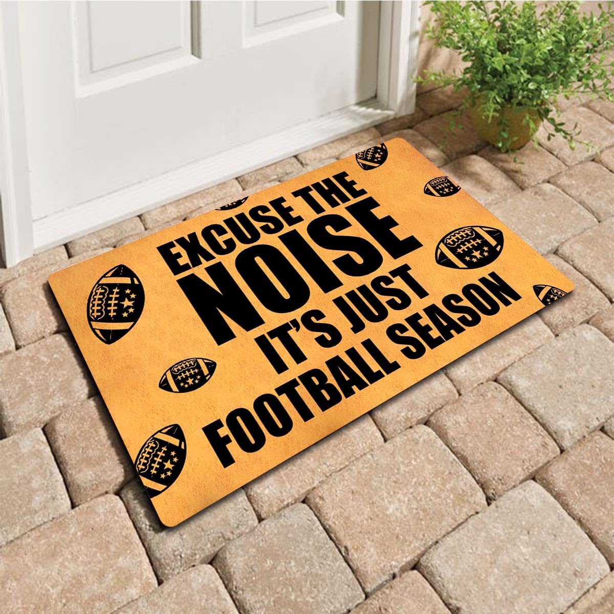 MELODADDY Funny Welcome Doormat Front Door Decor Rugs with Rubber Back 30"(L) x 18"(W) Personalized Matt Outside Entrance (Leave Your Worries At the Door Yoga Meditation Namaste)