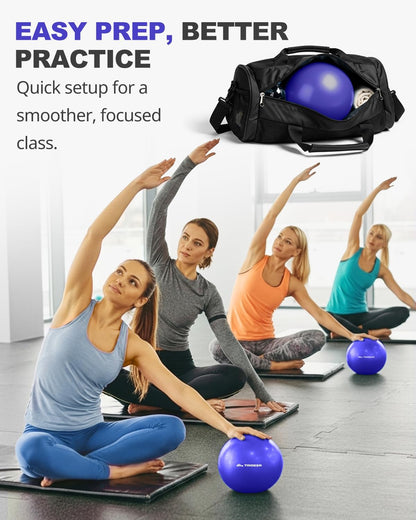 Trideer Exercise Ball for Yoga, Pilates & Fitness – Stability Ball Equipment for Home Gym & Office Chair, Core & Balance Training Accessories, Physical Therapy Equipment, Quick Pump Included, 5 Sizes