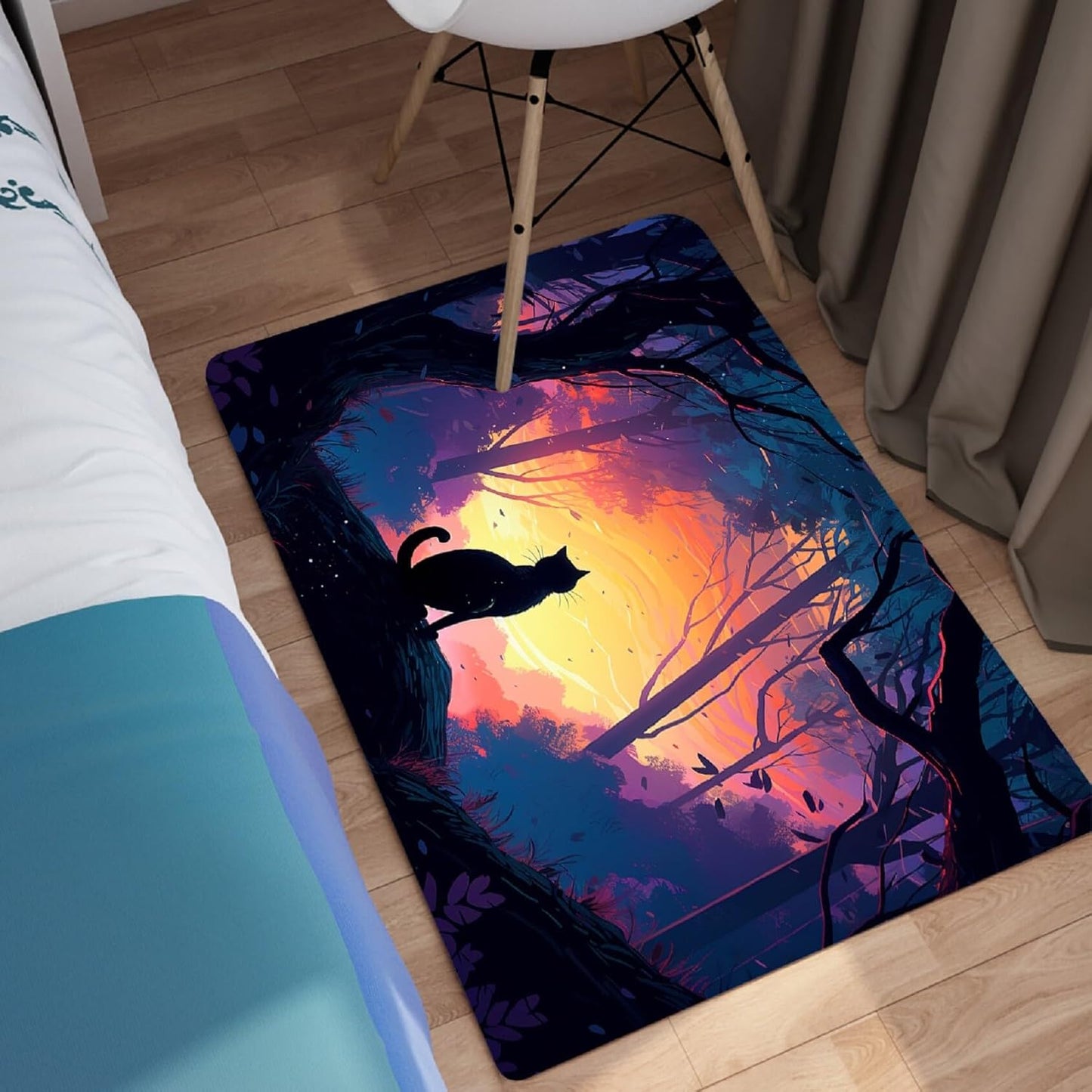 Black Girl Area Rug for Bedroom African American Rugs for Room Princess Carpet Kids Rugs for Bedroom African Girls Carpet for Living Room Teen Girls Yoga Mats, Pink, 4'×5'