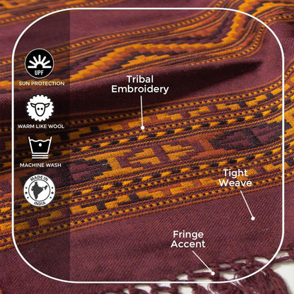 Meditation Shawl or Blanket, Exotic Shawl/Wrap, Oversize Scarf or Stole. Unisex