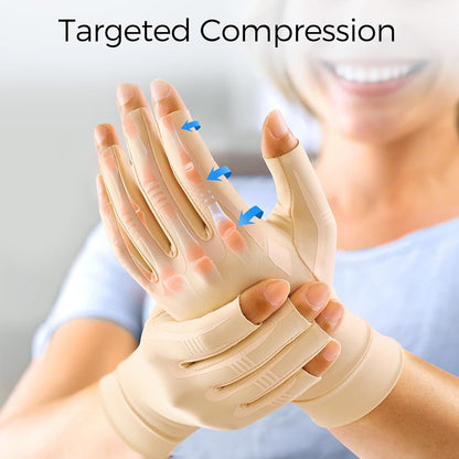 FREETOO All-Around Compression Arthritis Gloves for Women for Pain, Carpal Tunnel Relief Gloves for Men, Hand Compression Gloves for Crocheting,Gaming,Arthritis,Swelling.Black M