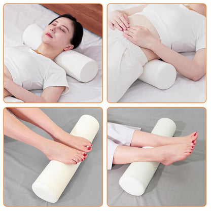 2 Pack Round Massage Table Bolster Pillow Pad, Bolster Pillow, Round Pillows, Suitable for Earthlite Massage Table (Grey, 7.8''x19.6'')