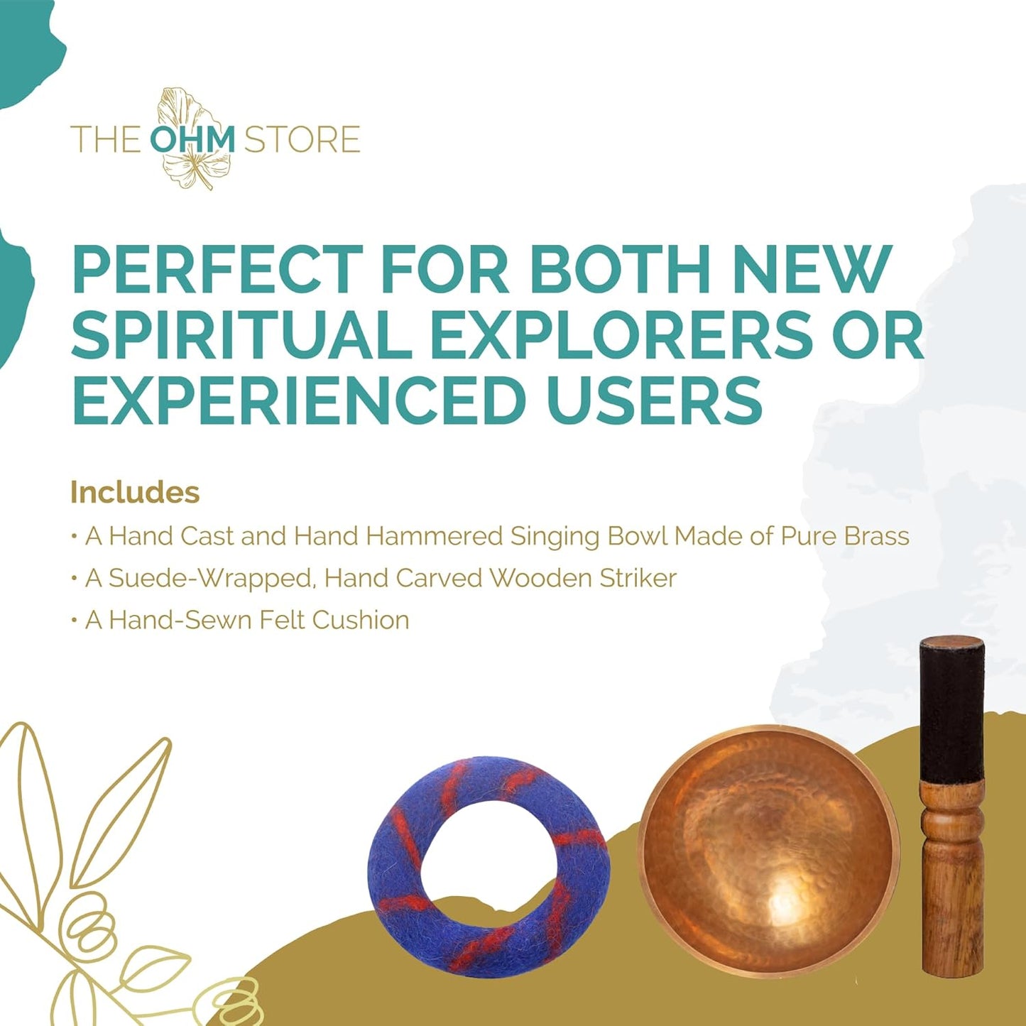 Handcrafted Tibetan Singing Bowl Set – 3.5” Sound Bowl for Meditation, Sound Healing & Yoga – Healing Instrument with Wooden Striker & Cushion – Authentic Hand-Hammered in Nepal