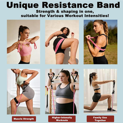 Home Workout Pilates Kit for Women, Better me Pilates Ring and Ball Set Essentials Equipment, with 5 Resistance Bands, Massager Roller, Yoga Starter Accessories for Toning Arms, Thighs & Core