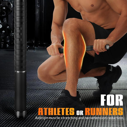 Muscle Roller Stick, Massage Roller for Muscle Deep Tissue Massage, Calf Roller for Myofascial Release, Therapy Roller Stick for Back, Legs, Arms, Waist, and Shoulders Full Body Use (Black)