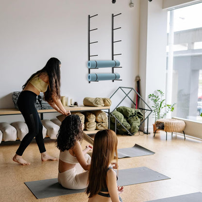 Yoga Mat Holder Wall Mount Yoga Mat Storage Holder Yoga Mat Organizer Skateboard Wall Mount for Foam Rollers Skateboard Ski Board