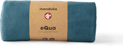 Manduka eQua Hot Yoga Mat Towel - 71" | Rapid Moisture Activated Grip | Ultra Soft Microfiber | Quick Dry | Lightweight, Travel Friendly Mat Layer | 71 x 24 inches | Thunder