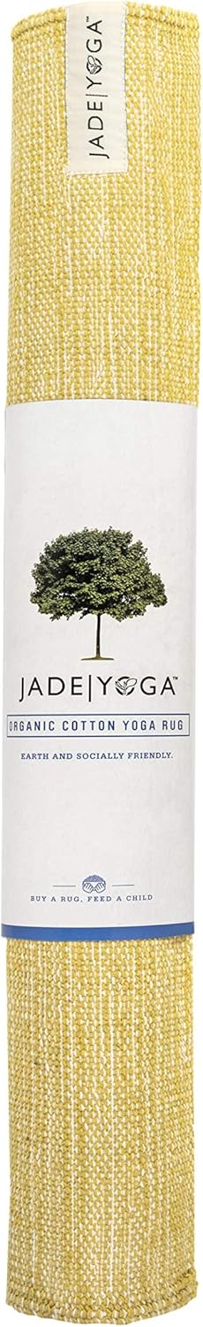 Jade Yoga Organic Cotton Hand Loomed Yoga Mat 72" Indigo