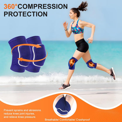 Volleyball Knee Pads for Dancers, Soft Breathable Knee Pads for Girls Women Men Youth Kids Knees Protective, Knee Brace for Volleyball Football Danceing Yoga Tennis Running Cycling Fitness