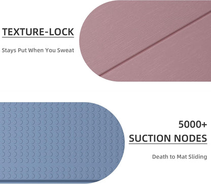 Foldable Yoga Mat 0.32 inches Thick(8mm), SGS Certified POE Material, Non Slip, 71 x 24 inches, Foldable for Travel, Pilates, Camping, Environmental Sports Mat, Odorless