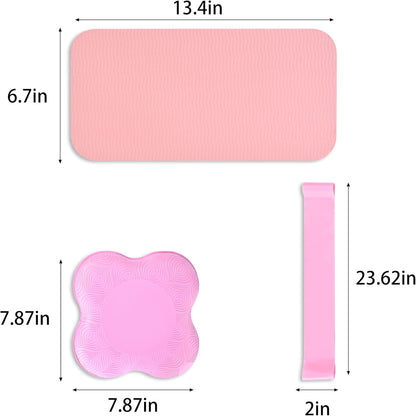 Yoga Knee Support Pad for Women Pilates Kneeling Cushion | Elbows Wrist Hands Head Foam Extra Thick Men Exercise Knees Pads Set of 6 Pieces