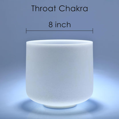 TOPFUND F Note Crystal Singing Bowl 10 inch Heart Chakra with Heavy Duty Carrying Case and Suede Mallet